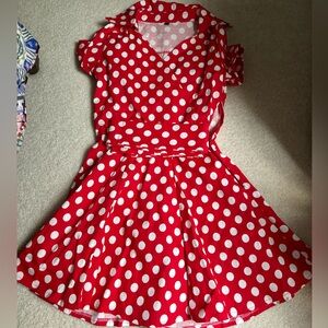 Red and White Polka Dot Dress